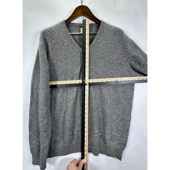 97 RUE DES MIMOSAS KAMA V-Neck PULLOVER SWEATER ITALY 100% Cashmere Gray - Picture 11 of 11